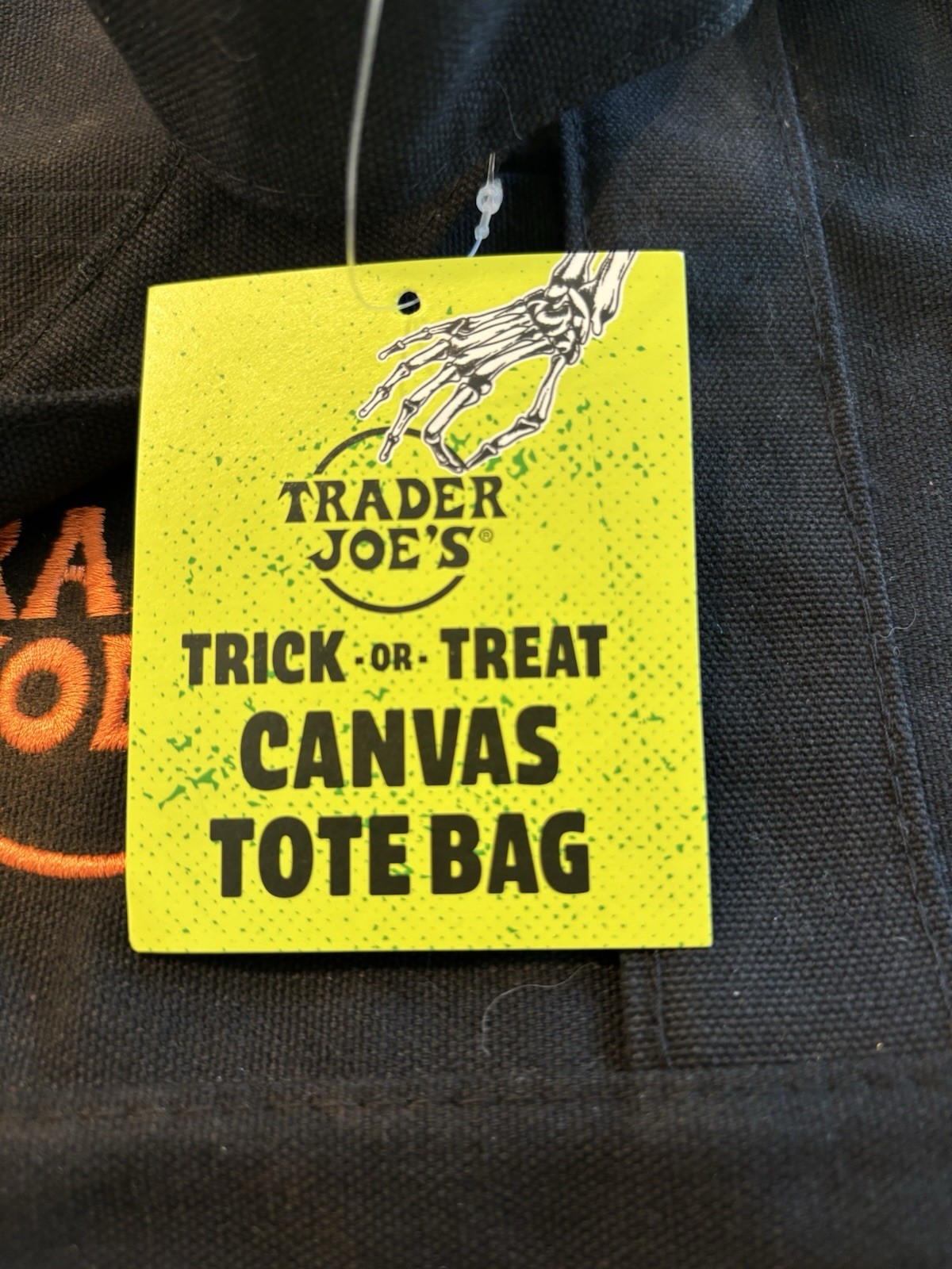Trader Joe’s Mini Canvas Bag Halloween Or Anytime New With Tag 13” gallery