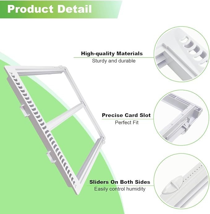 Refrigerator Crisper Shelf Frame for Frigidaire FRT21G3AQ1 FRT21KR7EW3 More gallery