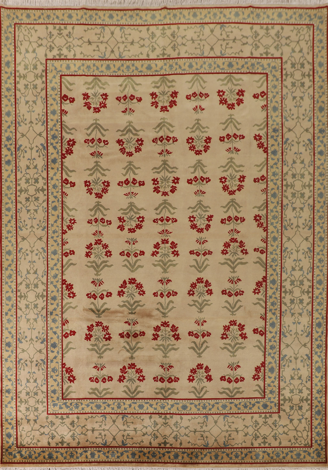 All-Over Pattern Aubusson Oriental Area Rug 9x12 Handmade Wool for Living Room gallery