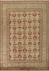 All-Over Pattern Aubusson Oriental Area Rug 9×12 Handmade Wool for Living Room