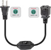 On off Switch Extension Cord [2-Feet], 2-Prong Polarized Extension Cord with Swi gallery