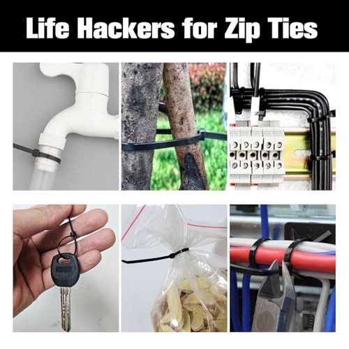 Cable Zip Ties,4 Inch Small Cable Ties,250PCS Multi 4"(250 Pack) 18 Lb Black gallery