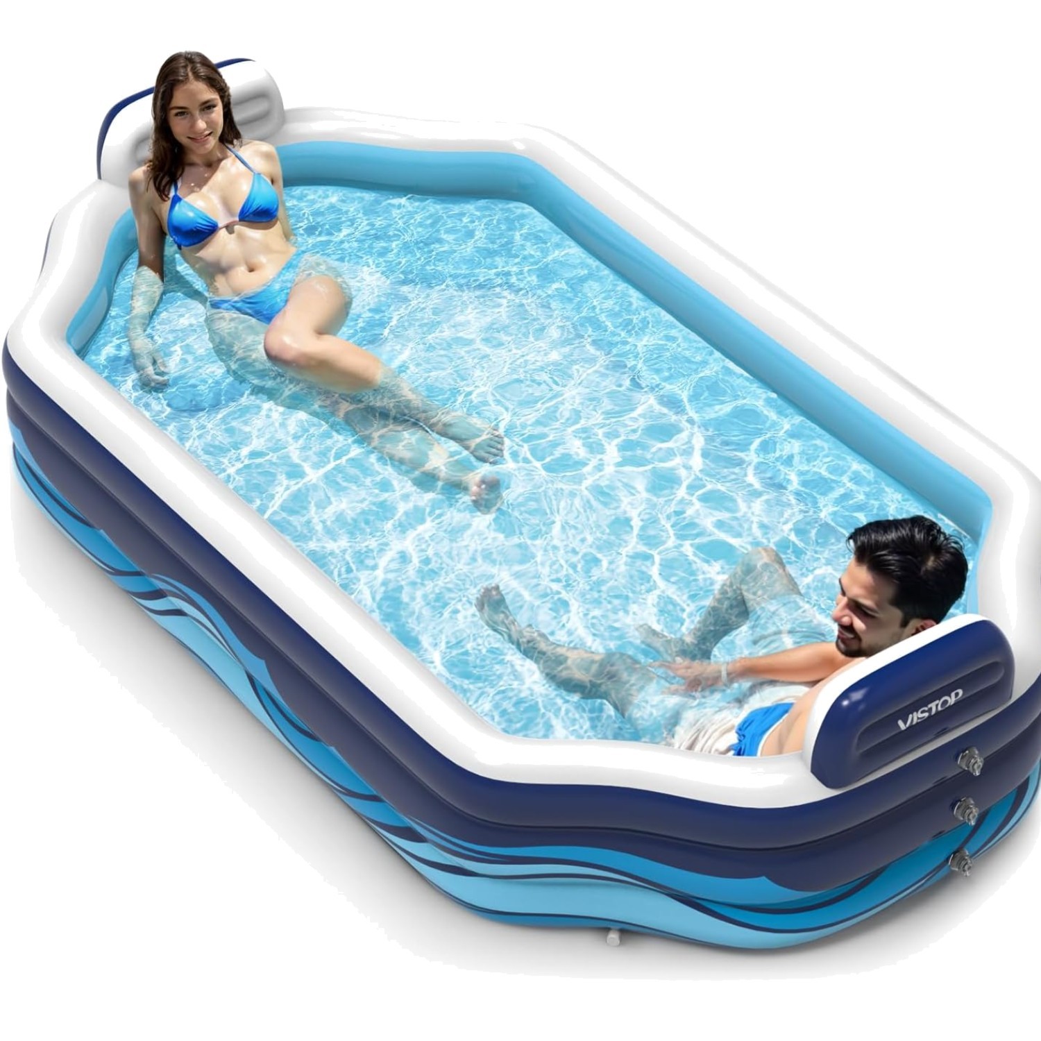 Inflatable Pool for Kids & Adults | Oversized Thickened Large Swimming Pool w... gallery