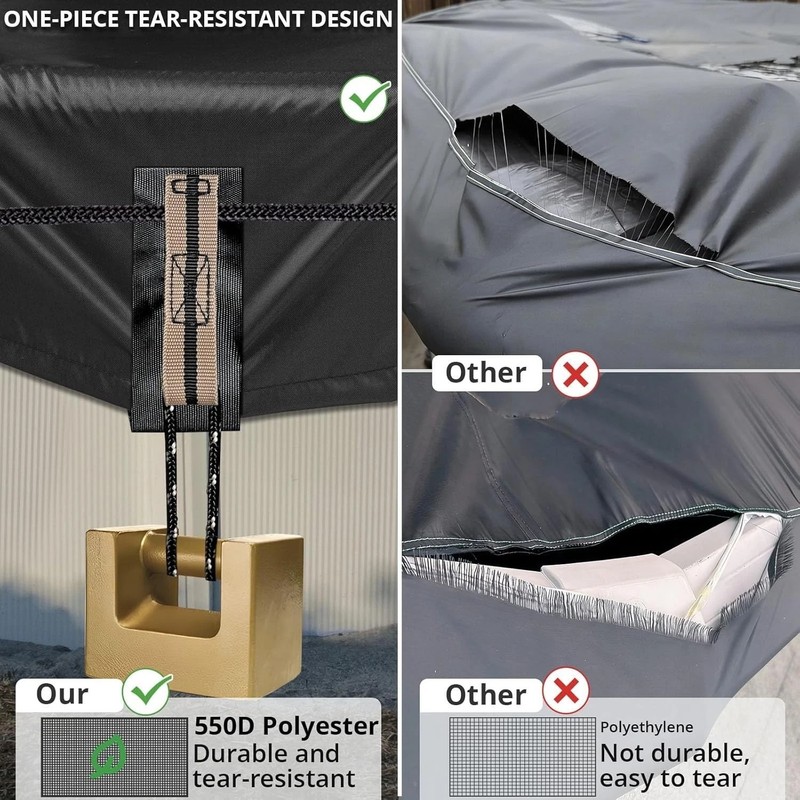 Quadruple Windproof 12x20 ft Oval Pool Cover – Ultimate Protection & Maintenance gallery