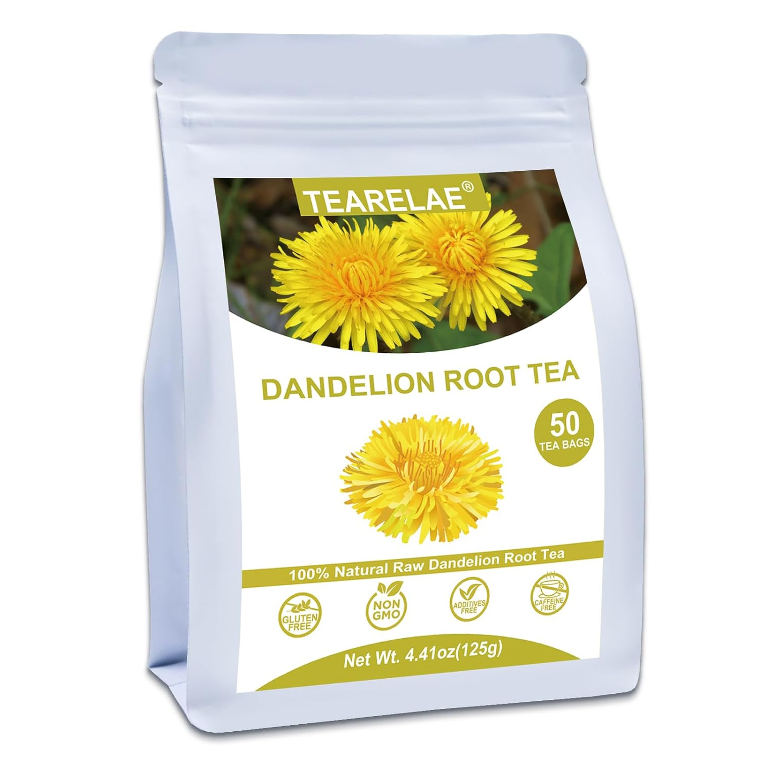 - Dandelion Root Tea - 2.5G X 50 Count Premium Raw Dandelion Root Tea Bags - Caf gallery