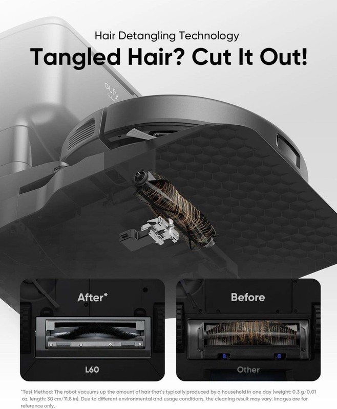 New Eufy L60 Robot Vacuum Self Empty Station, Hair Detangling, 5000 Pa gallery
