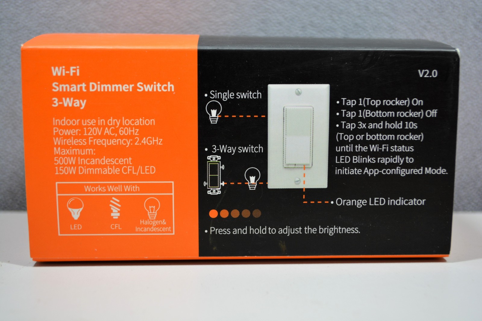3-Way Smart WiFi Dimmer Light Switch, in-Wall, No Hub Required gallery