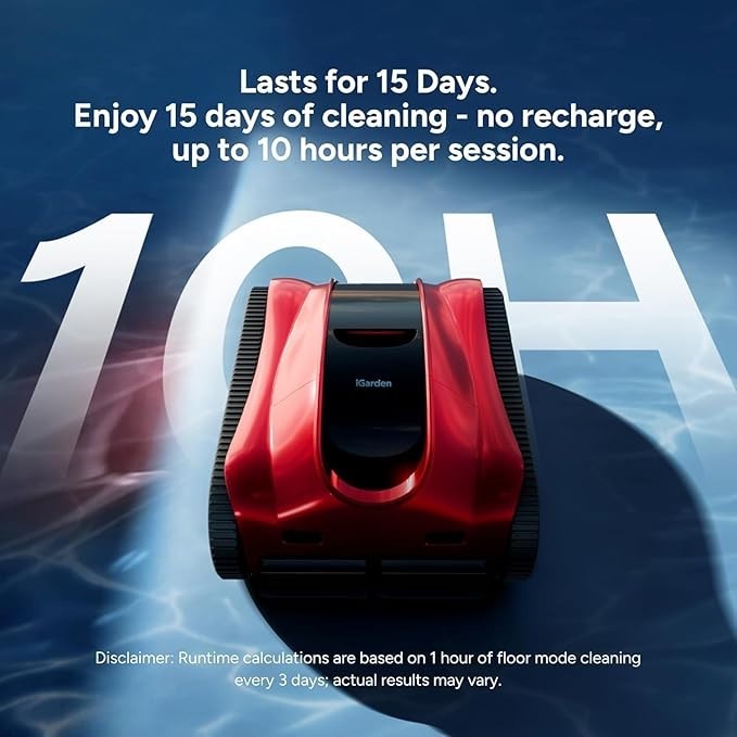 iGarden K Pro 10H Runtime Cordless Robotic Pool Vacuum for Inground Pools gallery