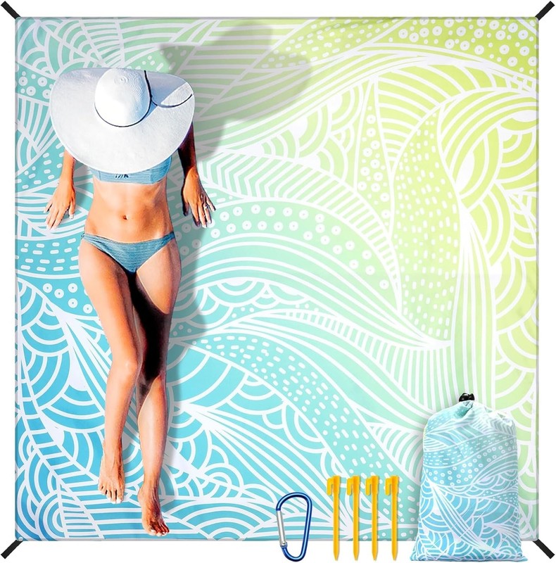Beach Blanket Waterproof Sandproof Quick Drying Beach Mat Extra Large Outdoor... gallery