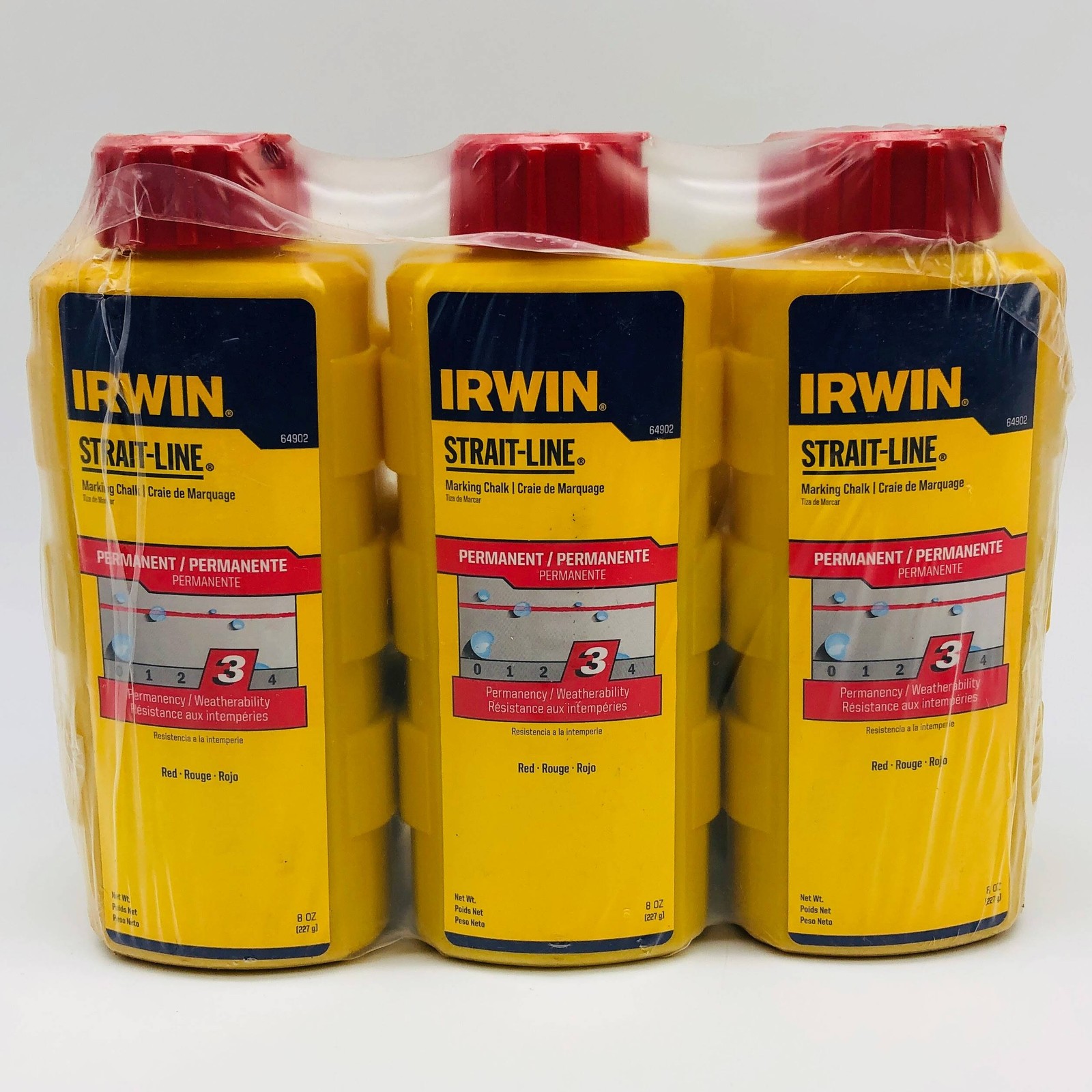 Irwin 64902 Red Marking Chalk Refill 8oz Number 3 Permanency Pack of 6 Bottles gallery