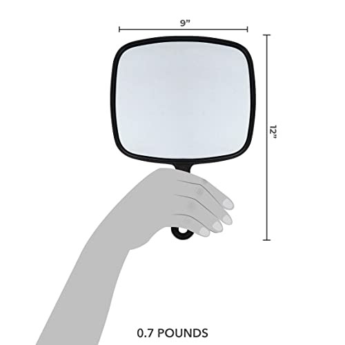 Extra Large Hand Mirror with Handle, 9" W x 12" L, Multi-Purpose X-Large gallery