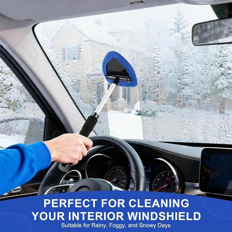 Windshield Cleaning Tool Kit Car Window Glass Wiper Cleaner Brush Pad Extendable gallery