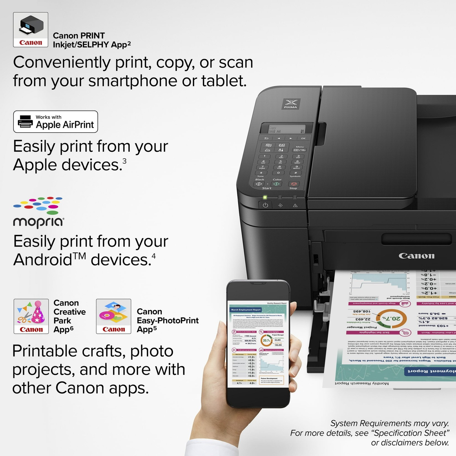 Canon PIXMA TR4722 All-In-One, Wireless Color Inkjet Printer for Home Office Use gallery