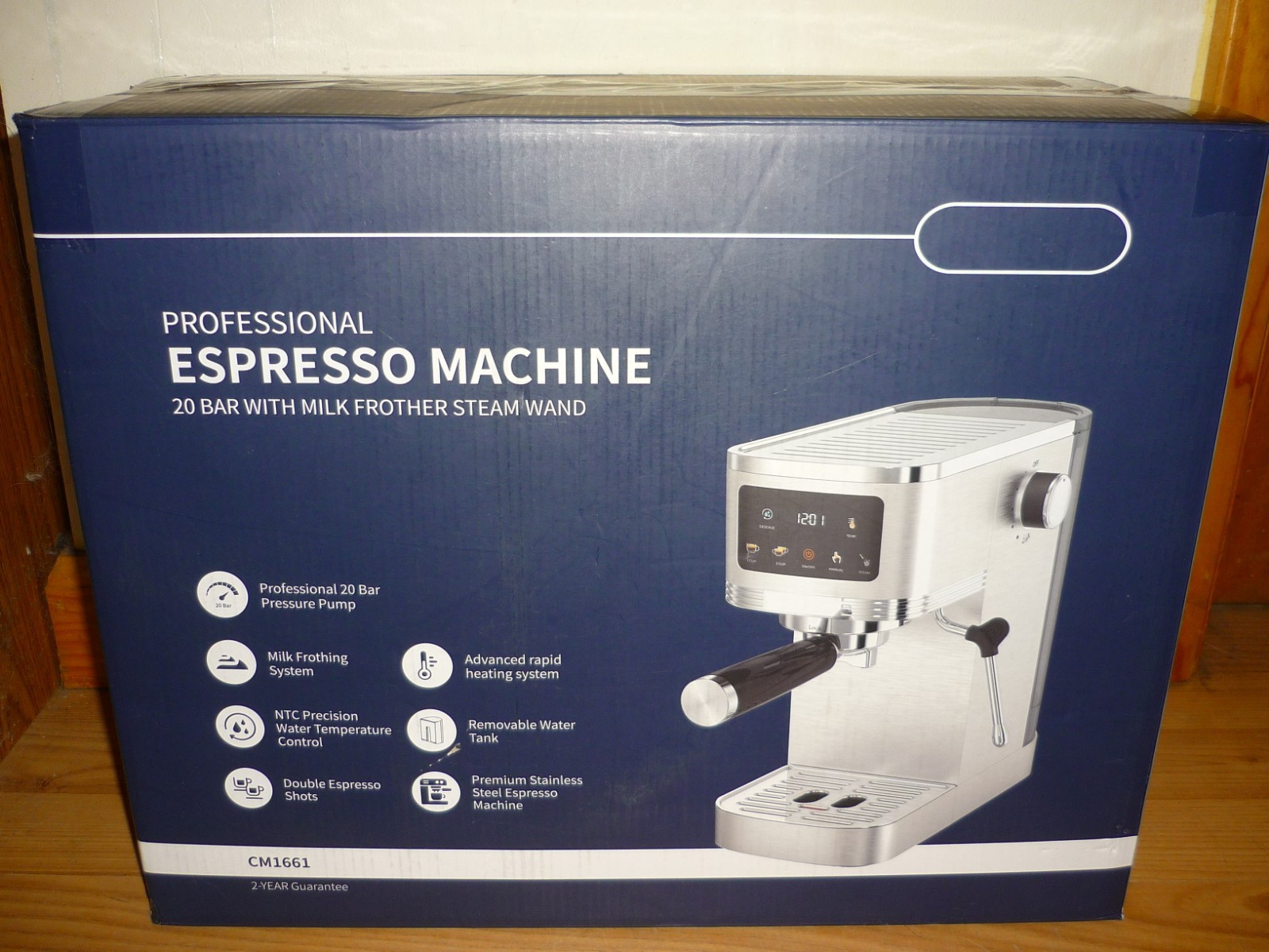 BRAND NEW PROFESSIONAL ESPRESSO MACHINE 20 BAR WITH MILK FROTHER WAND CM1661 gallery