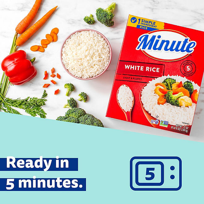 3 PACK - Minute Instant White Light Fluffy Long Grain Rice 72 oz Total 13.5 Lb gallery