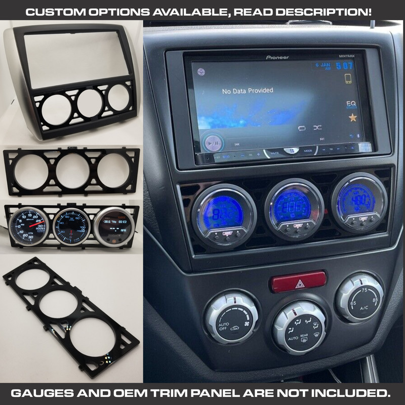 2008 - 2014 WRX STI 52mm center vent triple gauge pod mount