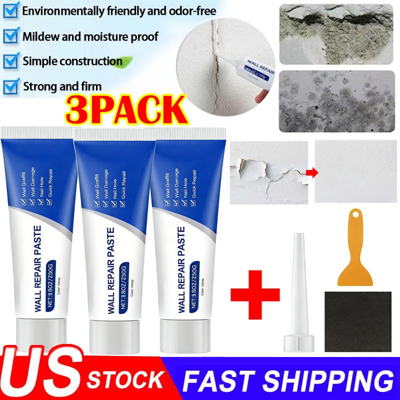 3X Wall Repair Kit Paste Mending Agent Multi-functional Quick Dry Self-adhesive gallery