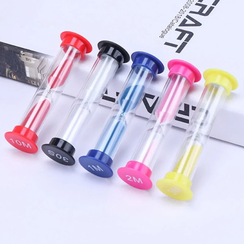 6pcs Sand Hourglass Teeth Brushing Timer for Kids – 2 Minute Sand Watch - NEW gallery
