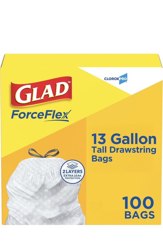 CloroxPro Glad ForceFlex Tall Drawstring Trash Bags 13 Gal 100 Ct gallery
