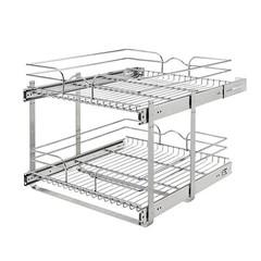 Rev-A-Shelf 2-Tier Kitchen Cabinet Pull Out Shelf and Drawer Organizer Slide Out