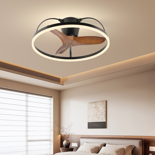 LOVMOR Solid Wood Blade Ceiling Fan w/Light Remote 3000-6000K Dimmable LED Fan gallery