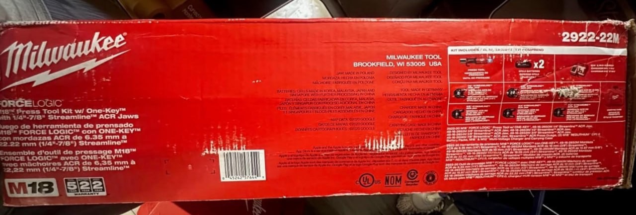 NEW Milwaukee Tool 2922-22 M18 Force Logic Press Tool With One-Key Kit w 1/2 In. gallery