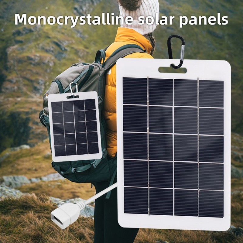 10/20W Portable USB Solar Panel Charger Power Bank for Outdoor Camp Hiking Phone gallery