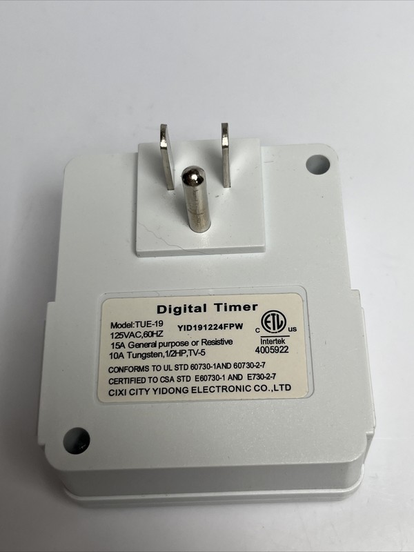 Intertek TUE-19 Digital Timer 4005922 125VAC, 60HZ FOSPOWER- Used gallery