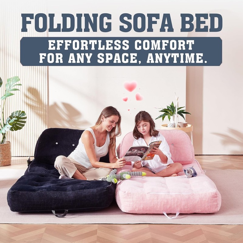 Futon Sofa Bed Chair Convertible Sleeper Bed Small Space No Assembly Required gallery
