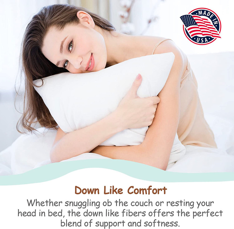 Synthetic down Pillow Insert - 20X20 down Alternative Pillow, Ultra Soft Body Pi gallery