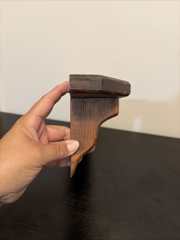 SHELF PINE WOOD HANDCRAFTED WALL MOUNT RETRO VTG SOLID 18” gallery