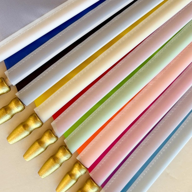 20 Pack Solid Color Blank Pennant Flags Set on Wood Stick Small Mini Plain White gallery
