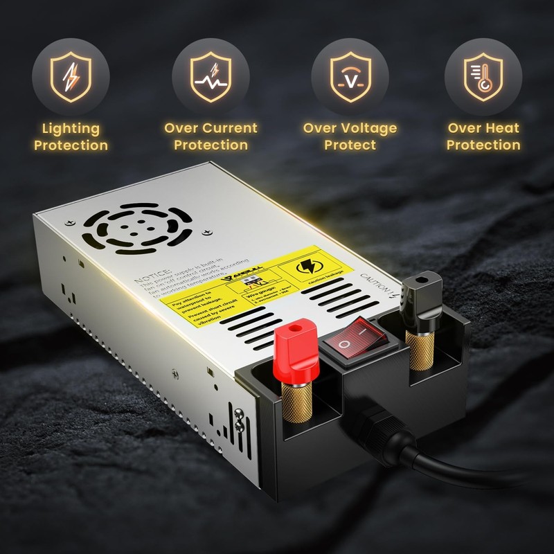 Silver Transformer Dual Input Voltage Ac 110V 220V 600W 50A Power Supply gallery