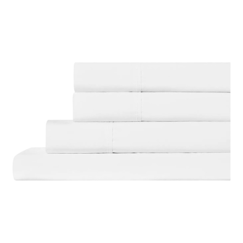 Columbia Breathable Cotton Percale 4 Piece King Size Sheet Set | 4 Color Options gallery