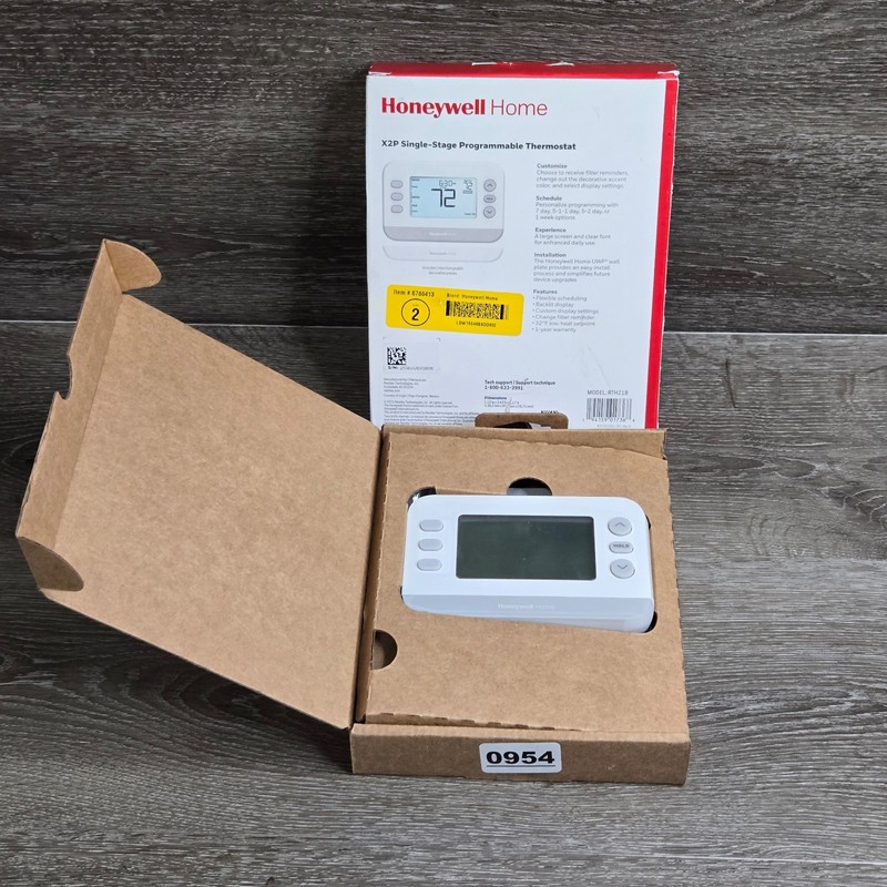 Honeywell RTH21B Programmable Thermostat Single Stage 1 Heat/1 Cool Flexible gallery