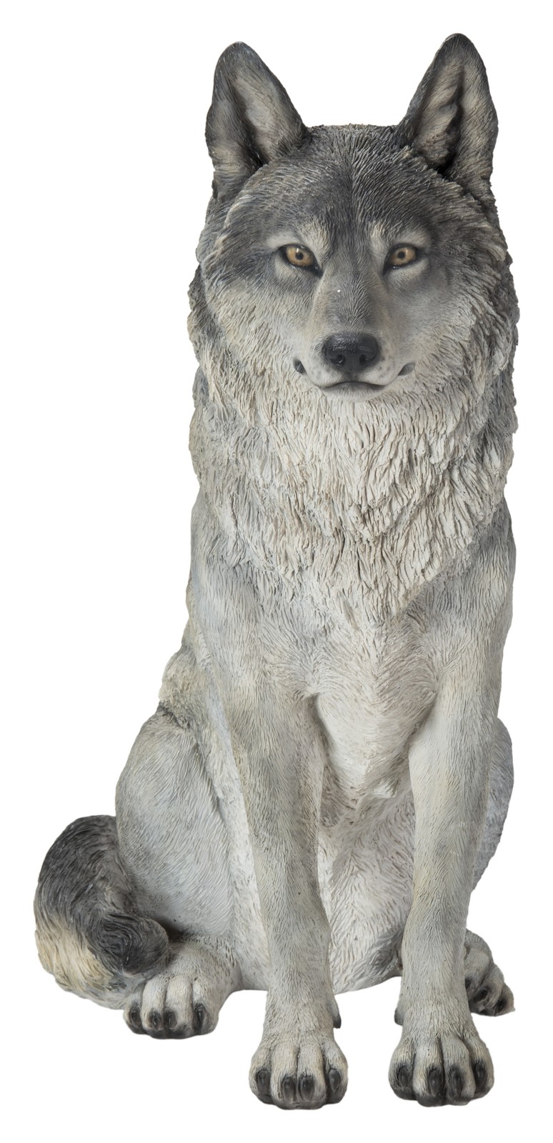 Exclusive-Sitting Wolf Resin Garden Statue, Garden/Home Decor, Large Wild Animal gallery