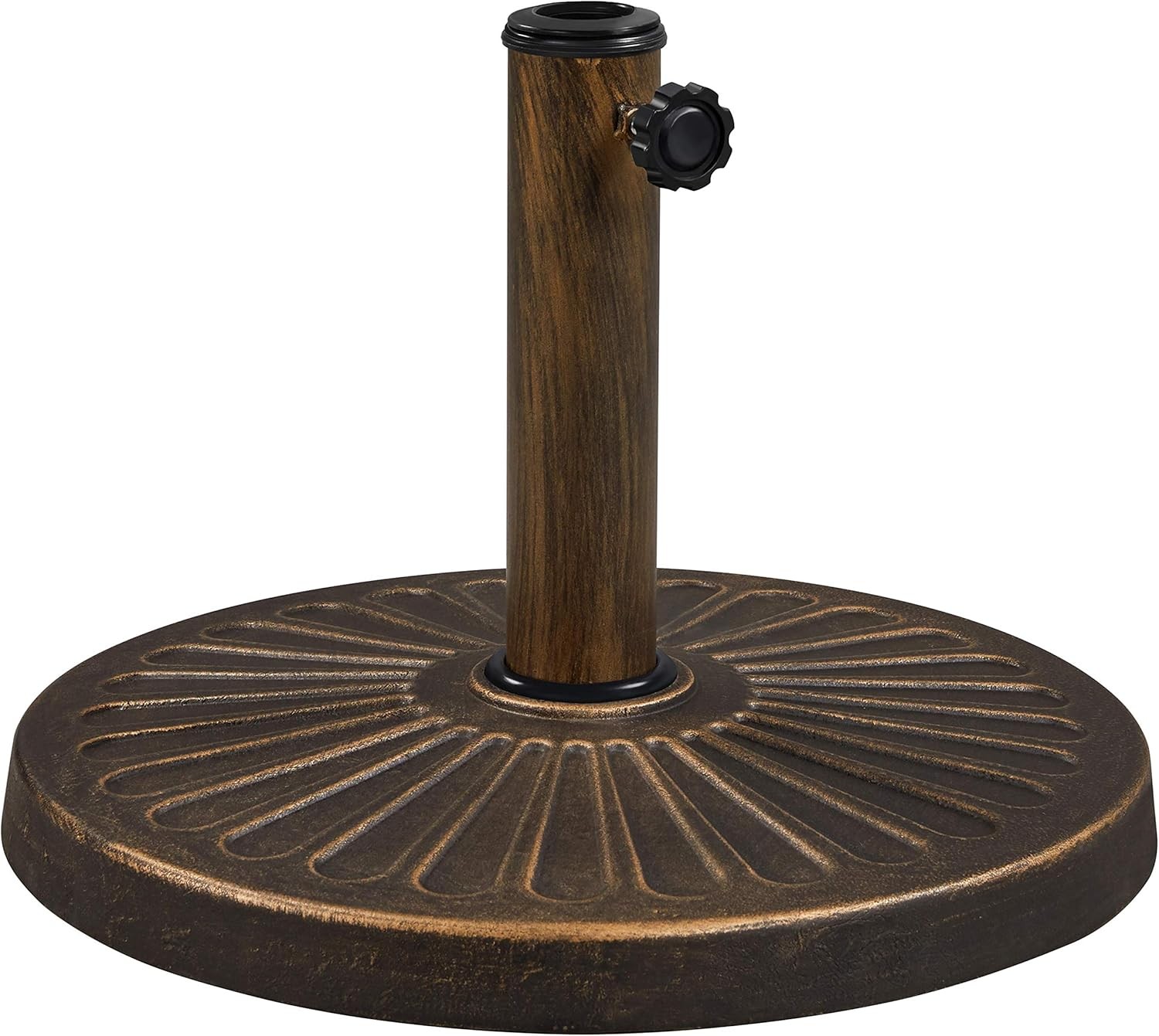18'' Round Umbrella Base Outdoor Umbrella Stand for Patio, Garden, Bronze gallery