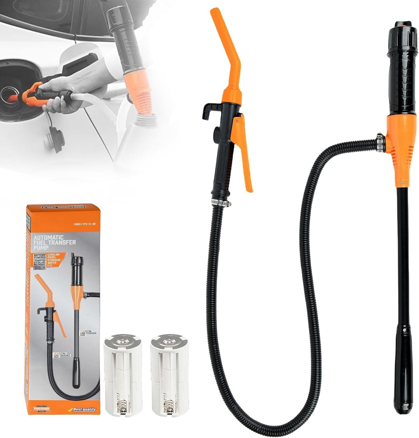 Portable Transfer Pump Battery Operated Electric Siphon Pump for Gas Fuel Diesel gallery