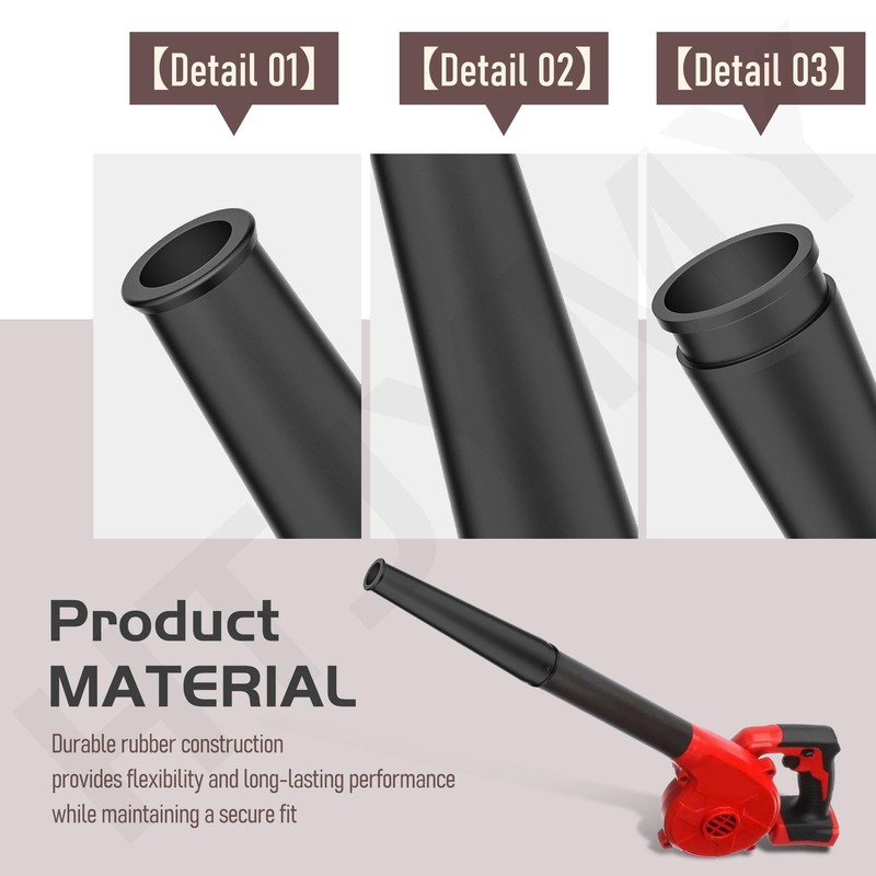 Black Rubber Blower Nozzle Replacement 123245-4 for Makita 2 x 3 x 2 Inch gallery