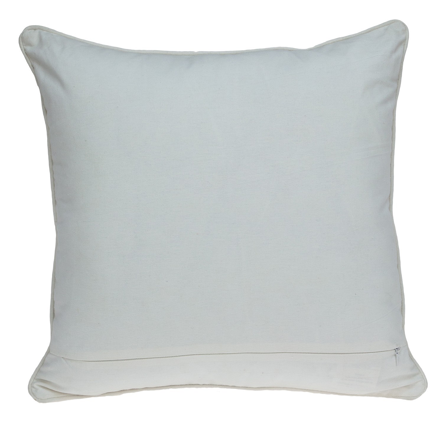 Parkland Collection Klover Beige Wool Embroidered Floral 20" x 20" Throw Pillow gallery