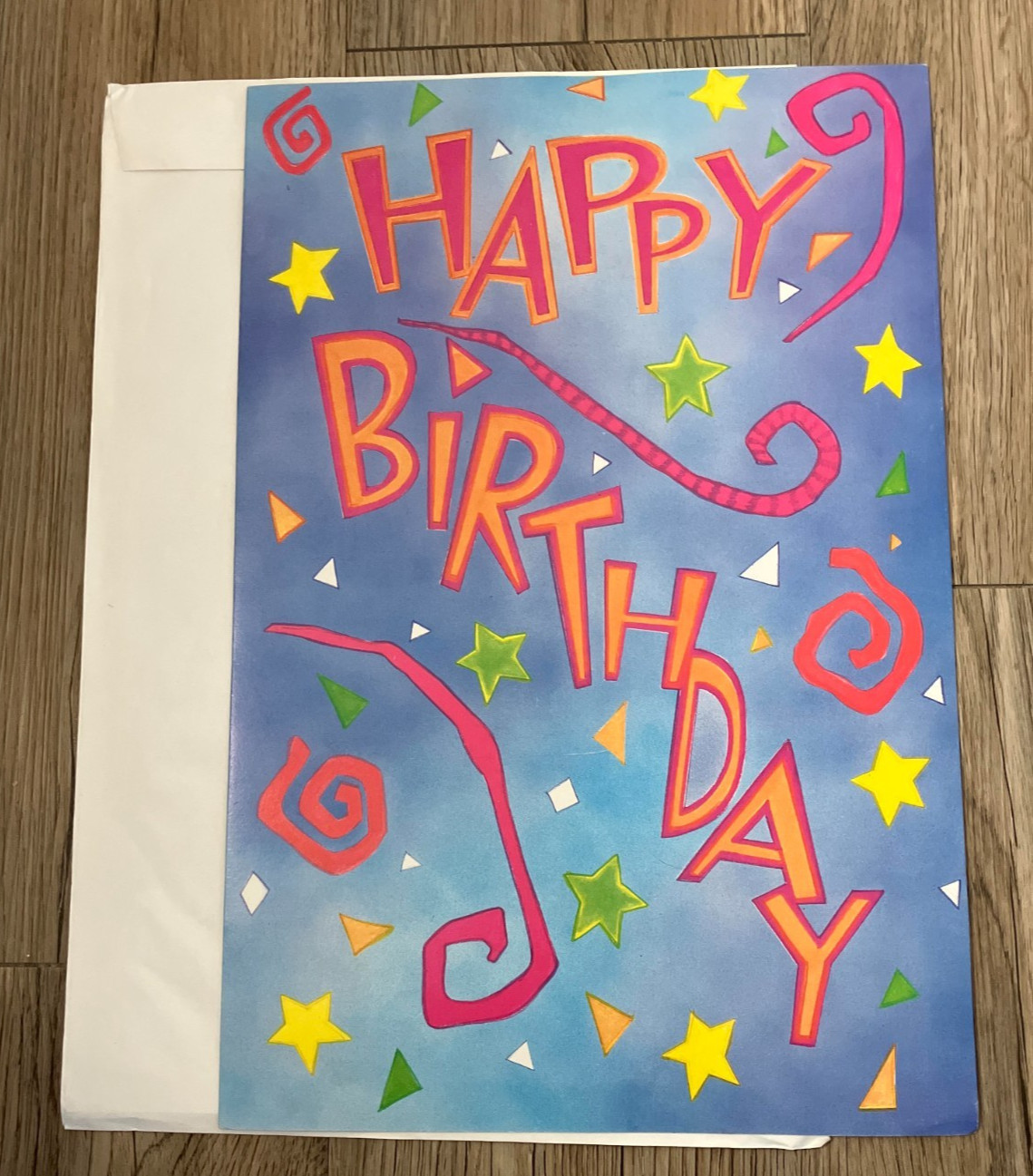 Happy Birthday, large card with envelope, 15 x 10 inches gallery