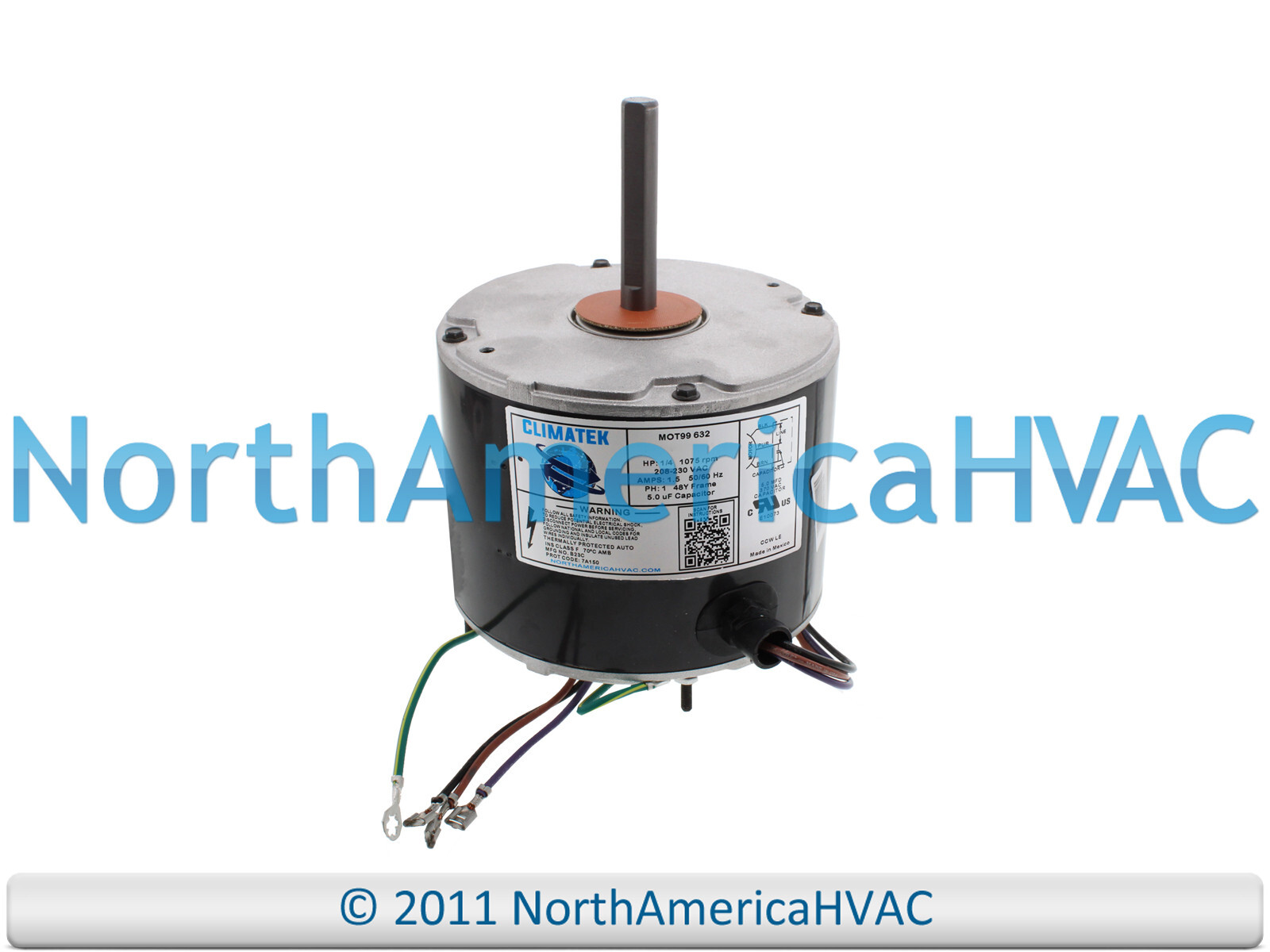 ClimaTek 1/4 HP Condenser Fan Motor Replaces Trane American Standard MOT11051 gallery