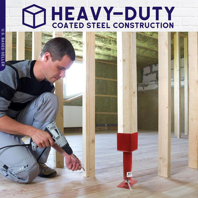 Screw Jack Post 1 Pack - Temporary House Jacks for Leveling 4X4 Crawlspace Basem gallery