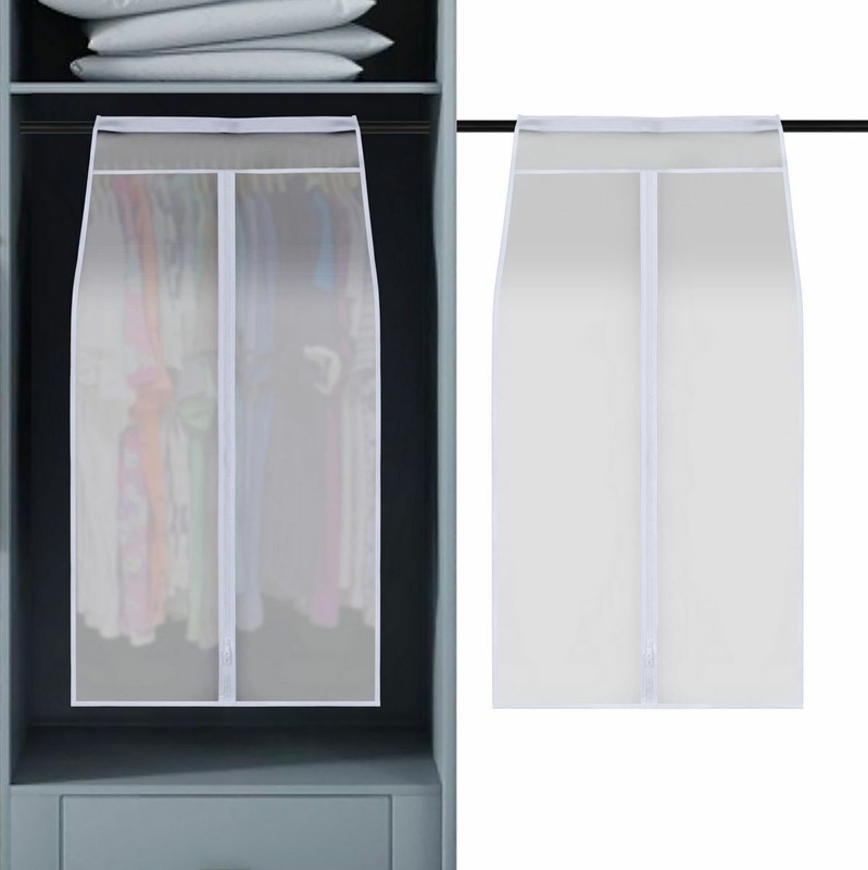 Solid Clothes Garment Dust Cover Storage Protector Wardrobe Coat Hanger Bag Home gallery