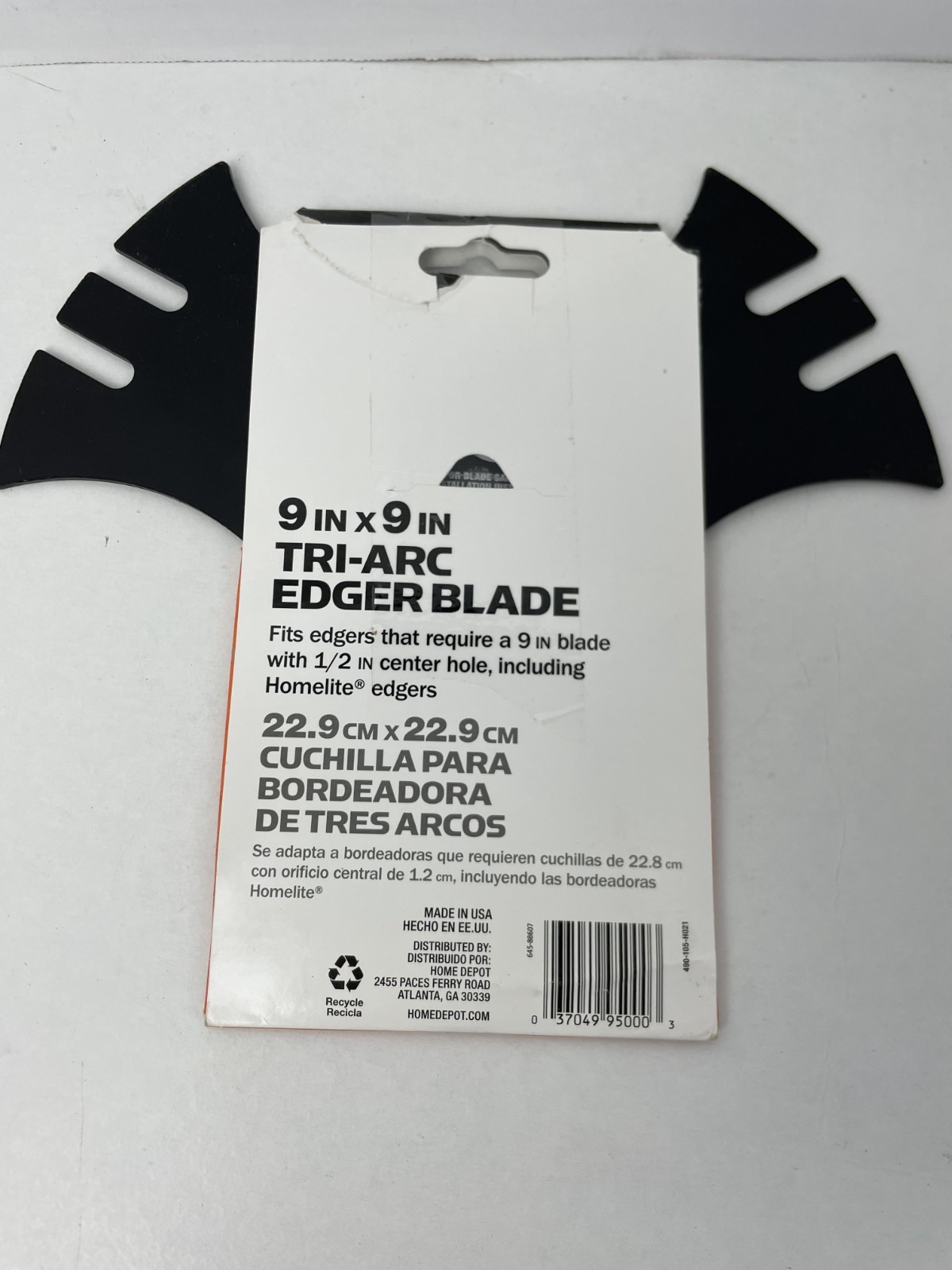 Powercare 9 in x 9 in. Universal Tri-Arc Edger Blade with 1/2 in. Connection gallery