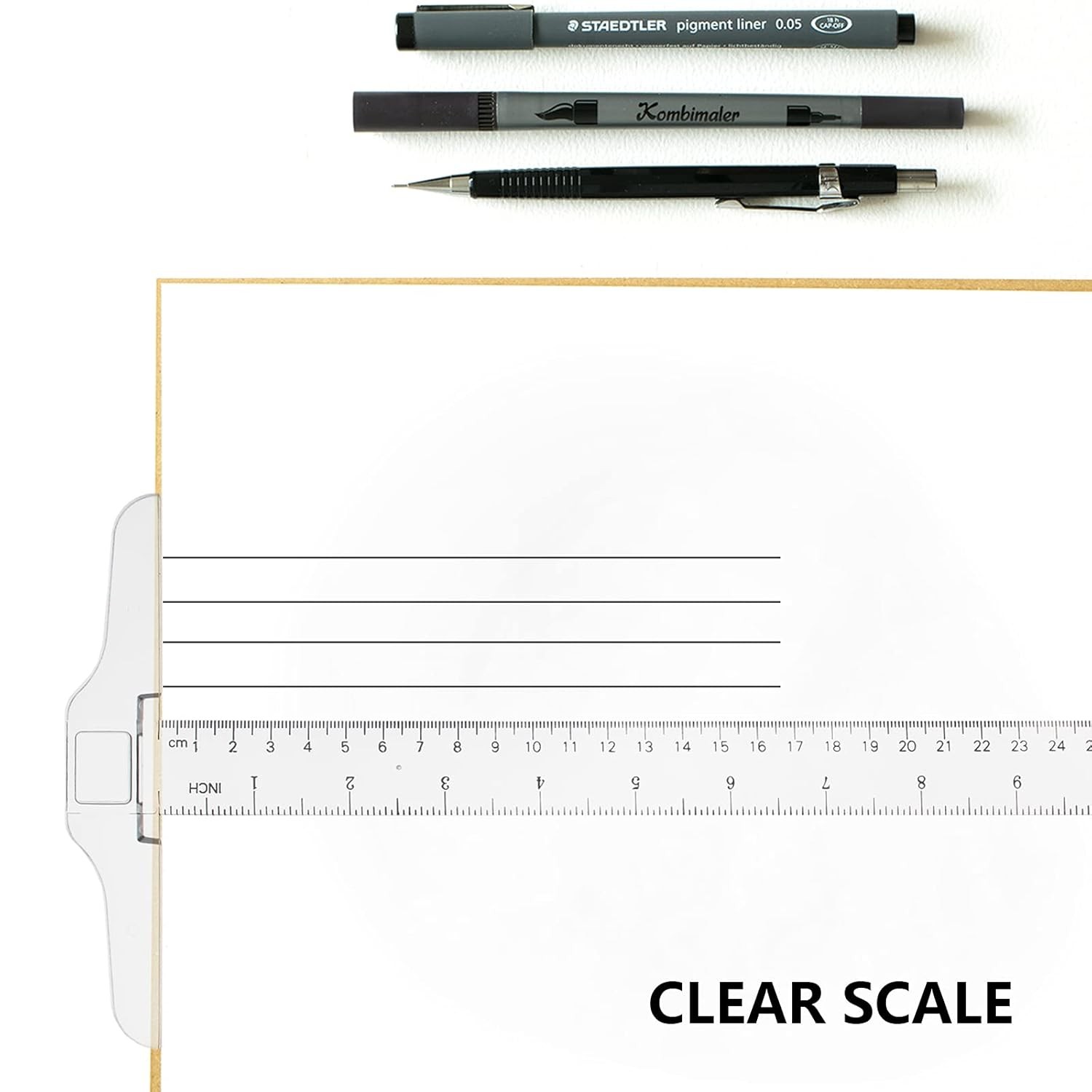 Junior T-Square Plastic Transparent T-Ruler 30cm/ 12 Inch for Drafting & Art Fra gallery