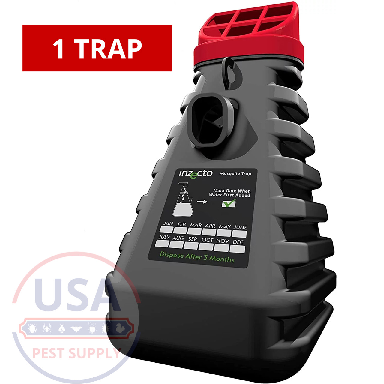 INZECTO Mosquito Control Trap - Kills Mosquitoes & Larvae for 90 Days - 1 TRAP gallery