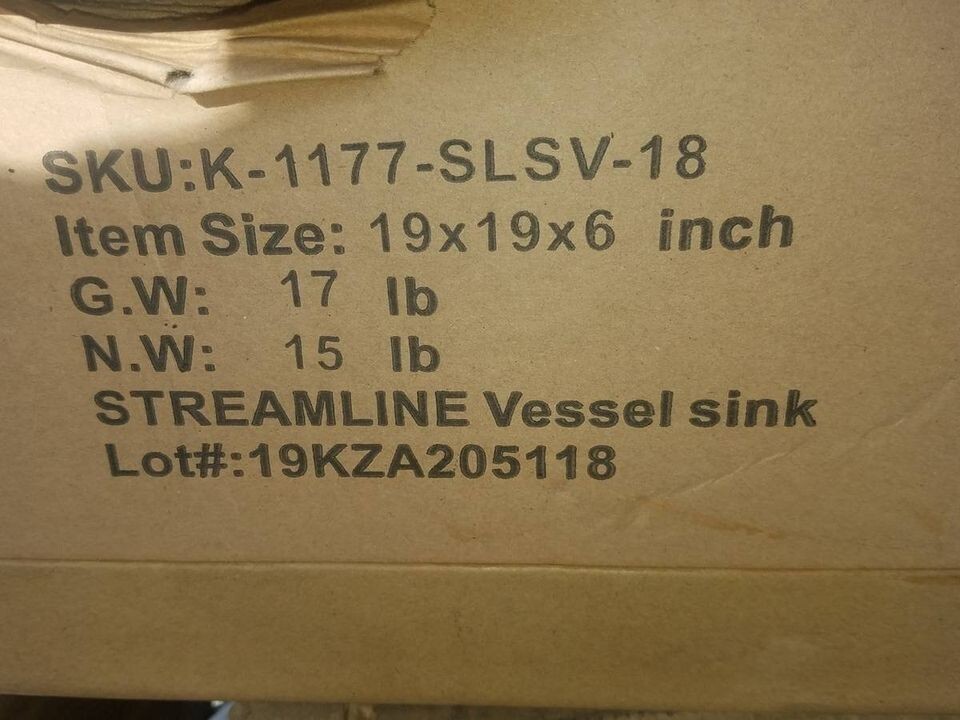 ***NEW*** Streamline K-1177-SLSV-18 Solid Surface Resin Vessel Sink gallery