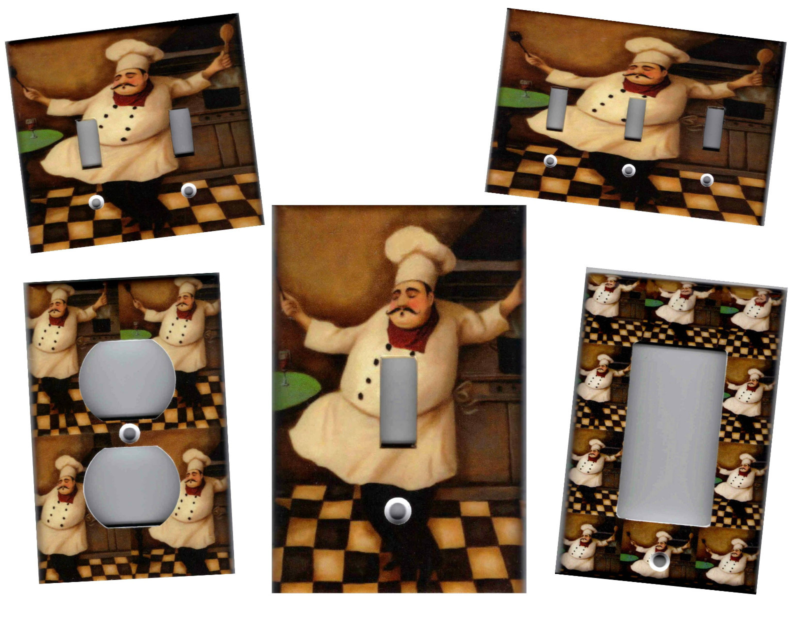 FAT CHEF - FAT CHEF KITCHEN HOME DECOR LIGHT SWITCH PLATES AND OUTLETS gallery