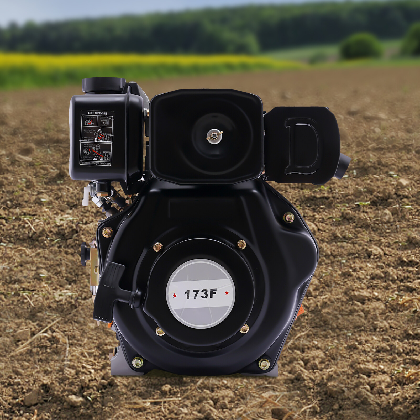 247CC 4-Stroke Tiller Diesel Engine 5HP Vertical Motor Single Cylinder Air-Cool gallery